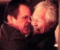 Nick Nolte and James Coburn in Schrader's Affliction (1997)